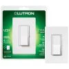 Diva LED+ Dimmer Switch for Dimmable LED, Halogen and Incandescent Bulbs, Single-Pole or 3-Way, with Wallplate, White by Lutron