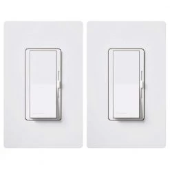 Diva LED+ Dimmer Switch for Dimmable LED, Halogen and Incandescent Bulbs, Single-Pole or 3-Way, White (2-Pack) by Lutron
