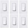 Diva LED+ Dimmer Switch for Dimmable LED, Halogen/Incandescent with Wallplate, Single-Pole/3-Way, White (6-Pack) by Lutron