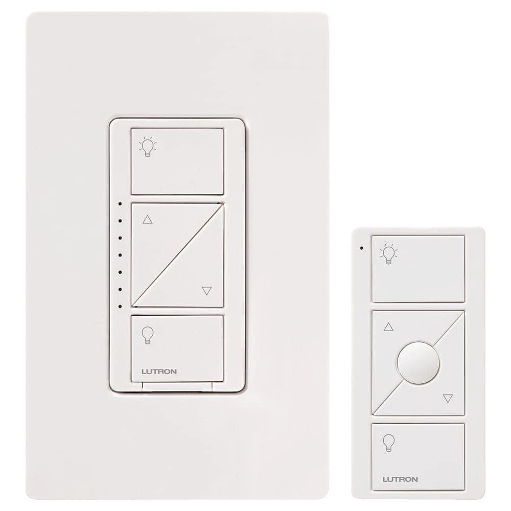 Caseta Wireless 600/150-Watt Multi-Location In-Wall Dimmer with Pico Remote Control Kit - White by Lutron
