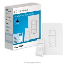 Caseta Wireless Smart Lighting Dimmer Switch and Remote Kit for Wall and Ceiling Lights, White by Lutron