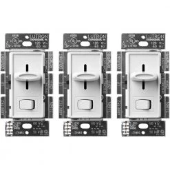 Skylark LED+ Dimmer Switch for Dimmable LED, Halogen and Incandescent Bulbs, Single-Pole or 3-Way, White (3-Pack) by Lutron
