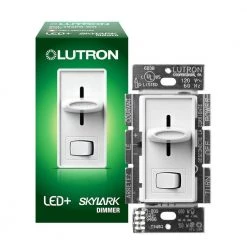 Skylark LED+ Dimmer Switch for Dimmable LED, Incandescent Bulbs, Single-Pole or 3-Way, Easy-Open Pro Box, White by Lutron