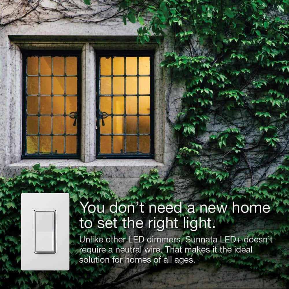 Sunnata 3-Way/Multi-Location LED Plus Touch Dimmer Switch, for LED Incandescent/Halogen Bulbs in White (6-Pack) by Lutron - Image 5
