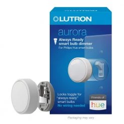 Aurora Smart Bulb Dimmer Switch for Philips Hue Smart Bulbs, White by Lutron