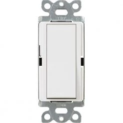 Claro 15 Amp Single-Pole Paddle Switch - White by Lutron
