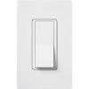 Claro 15 Amp Single-Pole, Rocker Light Switch with Claro Wallplate, White by Lutron