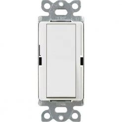 Claro 15 Amp 4-Way Rocker Switch with Locator Light, White by Lutron