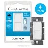 Caseta Smart Switch for All Bulb Types or Fans, 5A, White (4-Pack) by Lutron