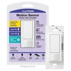 Maestro 5 Amp Single-Pole or Multi-Location Motion Sensor Switch, White by Lutron
