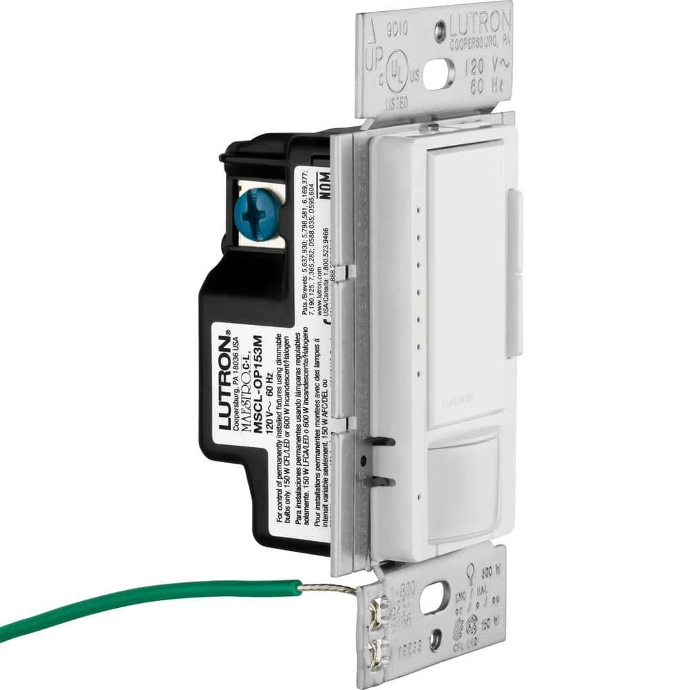 Maestro LED+ Dimmer and Motion Sensor with Wallplate, Single Pole and Multi-Location, White by Lutron - Image 6