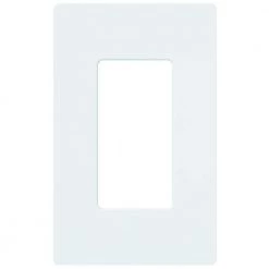 Claro 1 Gang Decorator/Rocker Wallplate, Gloss, White (1-Pack) by Lutron