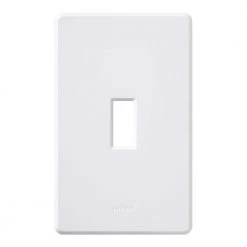 Fassada 1 Gang Toggle-Style Wallplate for Dimmers and Switches, White by Lutron