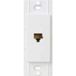 Claro Telephone Jack, White by Lutron